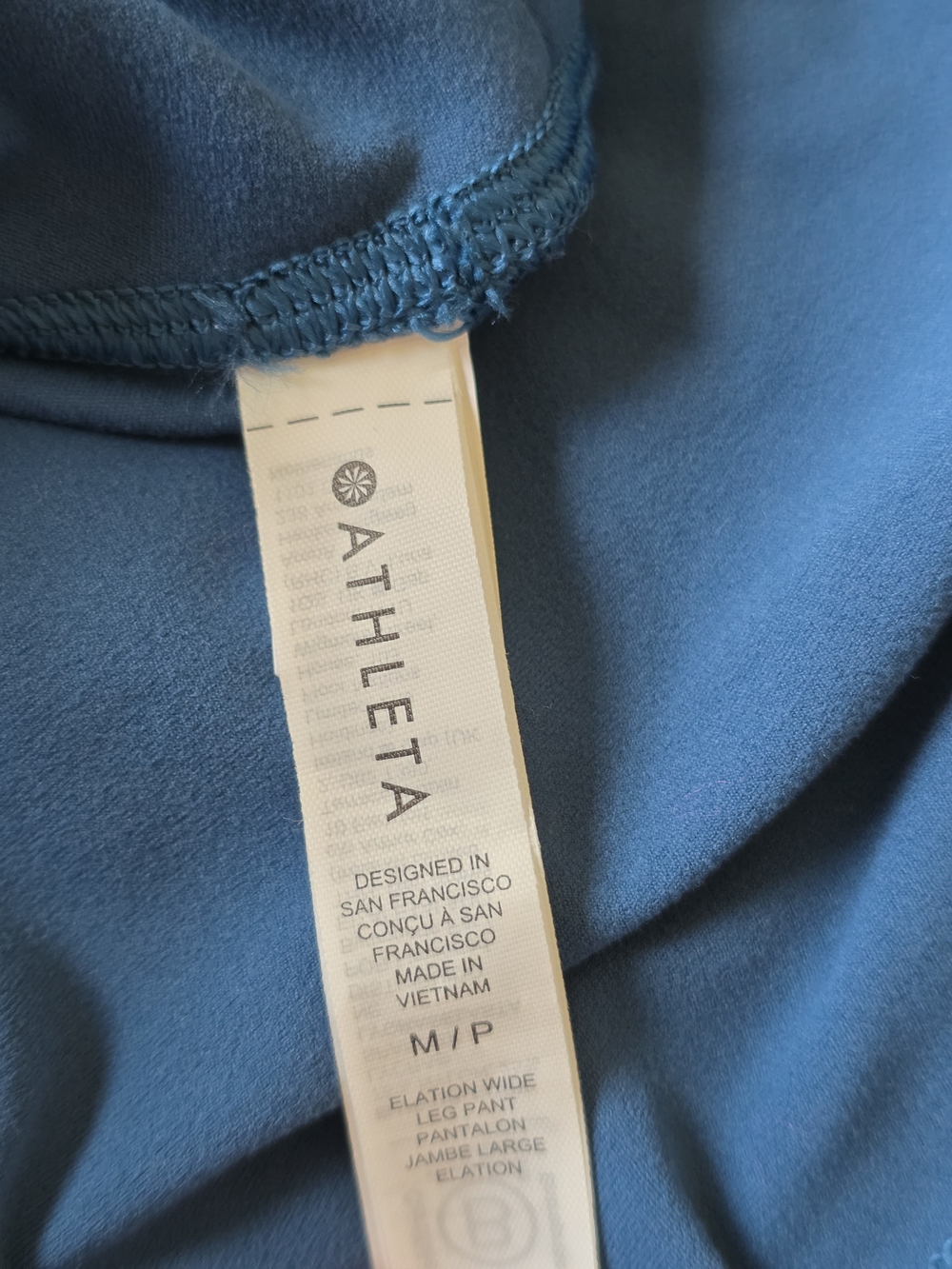 Athleta‎ Wide-Leg High Waist Pants - Teal Size Medium Petite - Picture 5 of 12
